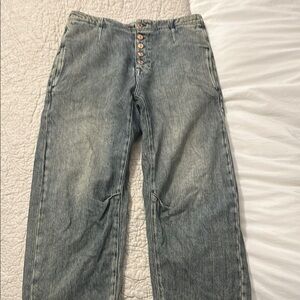 Free People Barrel Jeans